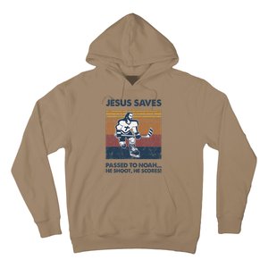 Jesus Saves Passes To Noah He Shoots He Scores Hoodie