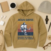 Jesus Saves Passes To Noah He Shoots He Scores Hoodie