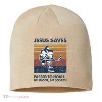 Jesus Saves Passes To Noah He Shoots He Scores Sustainable Beanie