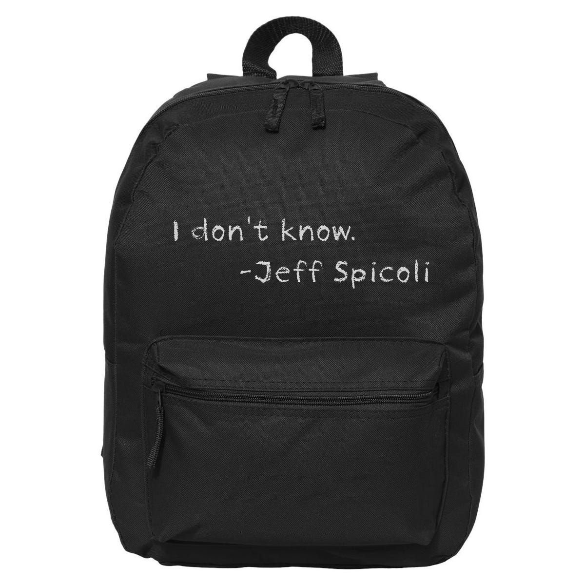 Jeff Spicoli Quote On Chalkboard For Other Classes To See 16 in Basic Backpack