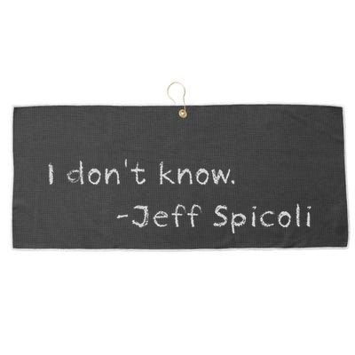 Jeff Spicoli Quote On Chalkboard For Other Classes To See Large Microfiber Waffle Golf Towel