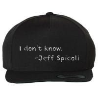 Jeff Spicoli Quote On Chalkboard For Other Classes To See Wool Snapback Cap