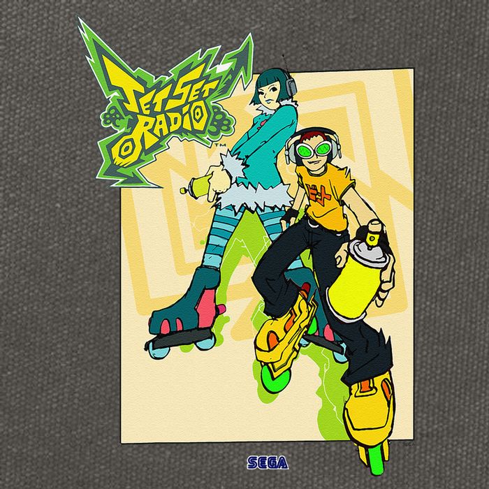 Jet Set Radio Duo Mew Beat Sega Dreamcast Video Game Cotton Canvas Backpack