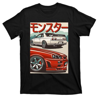 Jdm Skyline R32 Car Tuning Japan Rising Sun Drift T-Shirt