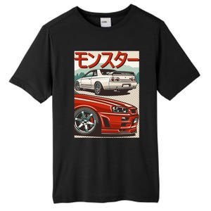 Jdm Skyline R32 Car Tuning Japan Rising Sun Drift Tall Fusion ChromaSoft Performance T-Shirt