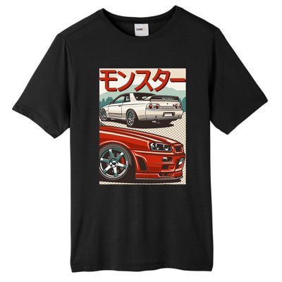 Jdm Skyline R32 Car Tuning Japan Rising Sun Drift Tall Fusion ChromaSoft Performance T-Shirt