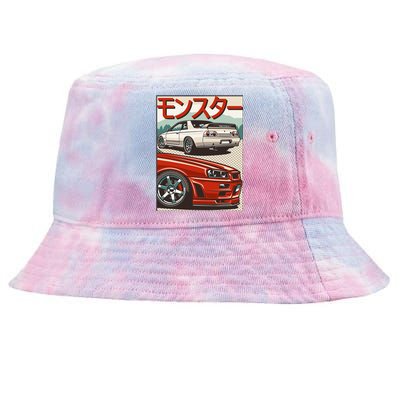 Jdm Skyline R32 Car Tuning Japan Rising Sun Drift Tie-Dyed Bucket Hat