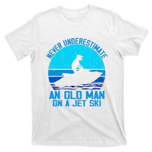 Jet Ski Rider And Driver Waves Riding Water Sport Grandpa T-Shirt