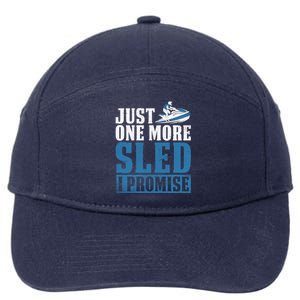 Jet Ski Rider One More Sled I Promise Water Sports Jet Ski Cool Gift 7-Panel Snapback Hat