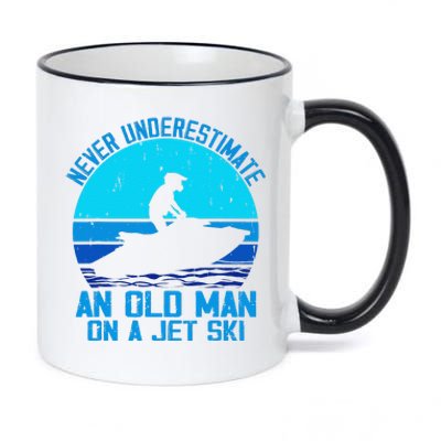 Jet Ski Rider And Driver Waves Riding Water Sport Grandpa 11oz Black Color Changing Mug