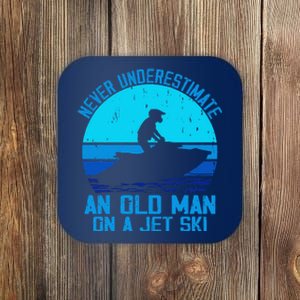 Jet Ski Rider And Driver Waves Riding Water Sport Grandpa Coaster