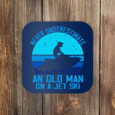 Jet Ski Rider And Driver Waves Riding Water Sport Grandpa Coaster