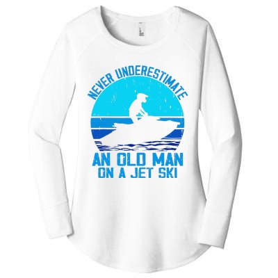 Jet Ski Rider And Driver Waves Riding Water Sport Grandpa Women's Perfect Tri Tunic Long Sleeve Shirt