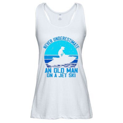 Jet Ski Rider And Driver Waves Riding Water Sport Grandpa Ladies Essential Flowy Tank