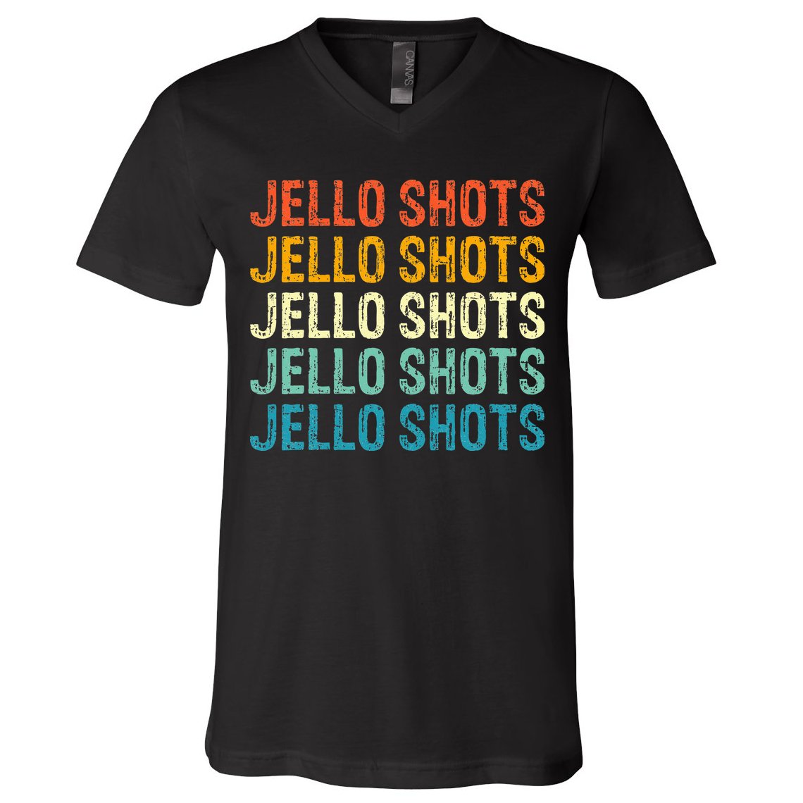 Jello Shots Retro Vintage V-Neck T-Shirt