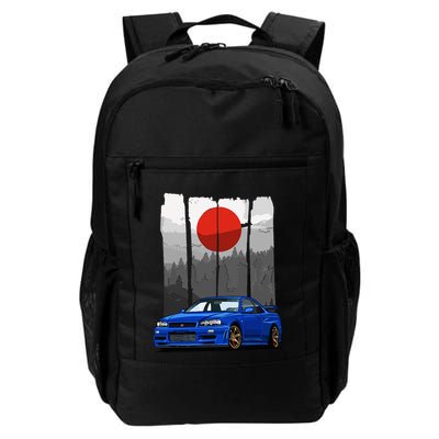 Jdm Skyline R34 Car Tuning Japan Rising Sun Drift Backpack