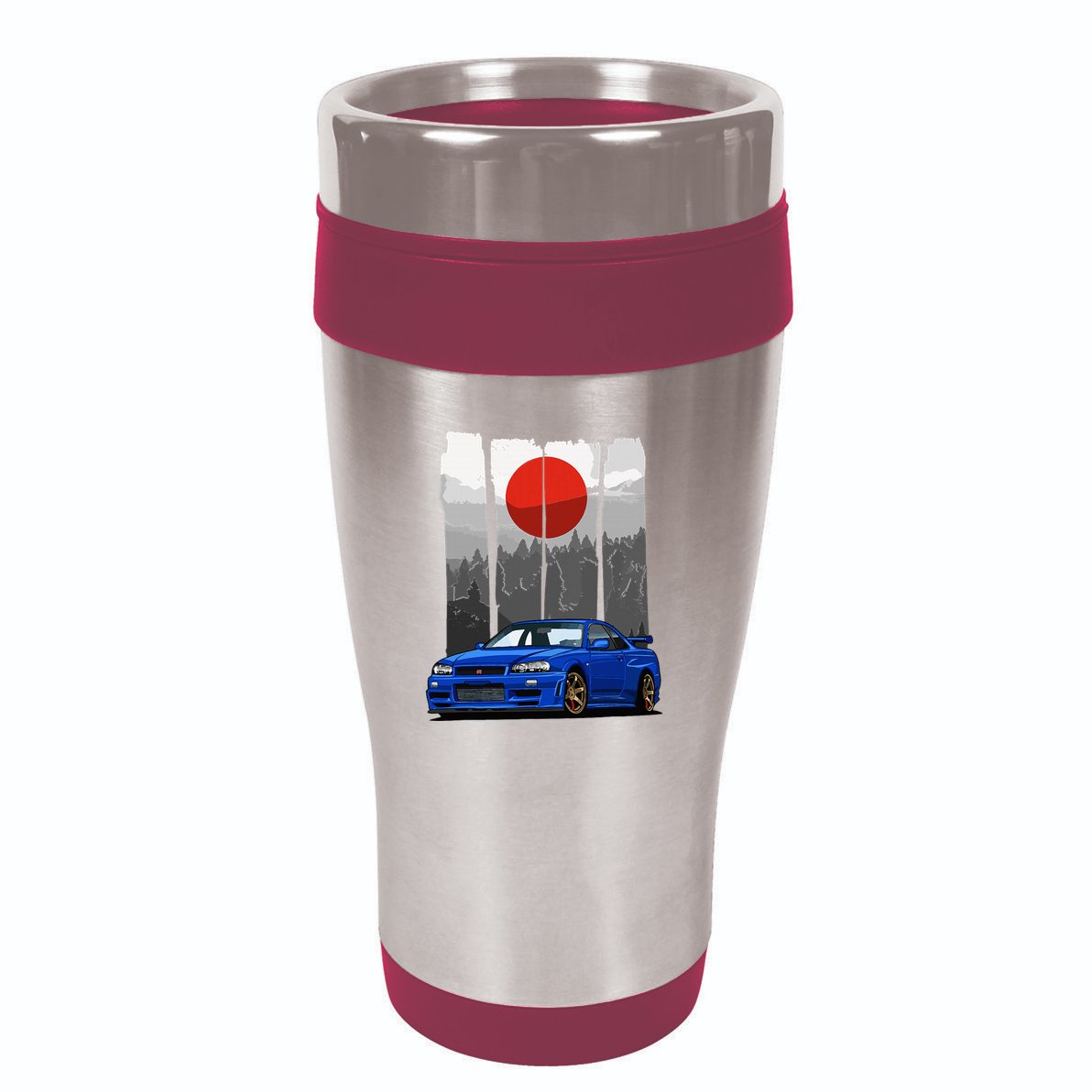 Jdm Skyline R34 Car Tuning Japan Rising Sun Drift 16oz Travel Tumbler