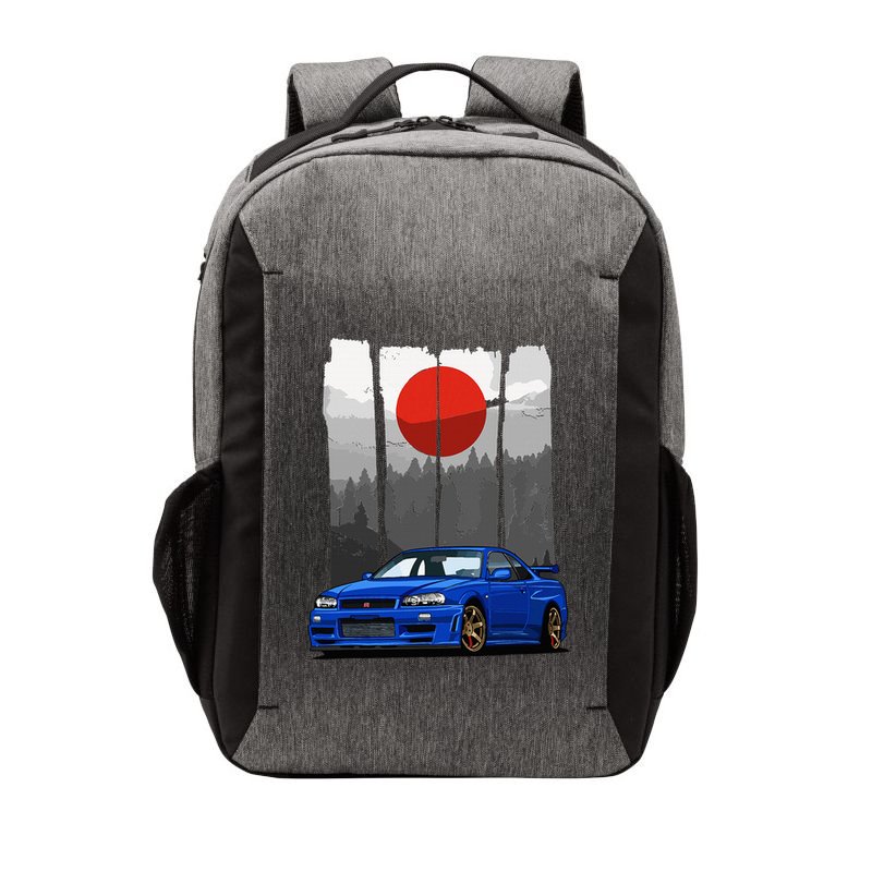 Jdm Skyline R34 Car Tuning Japan Rising Sun Drift Vector Backpack