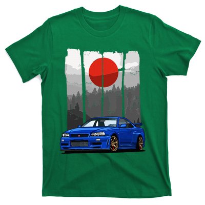 Jdm Skyline R34 Car Tuning Japan Rising Sun Drift T-Shirt