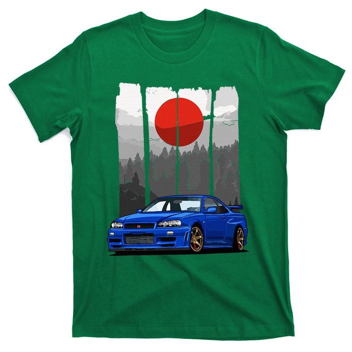 Jdm Skyline R34 Car Tuning Japan Rising Sun Drift T-Shirt