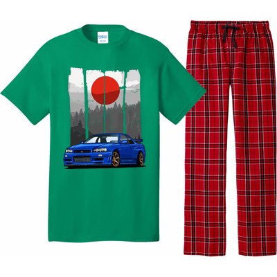 Jdm Skyline R34 Car Tuning Japan Rising Sun Drift Pajama Set