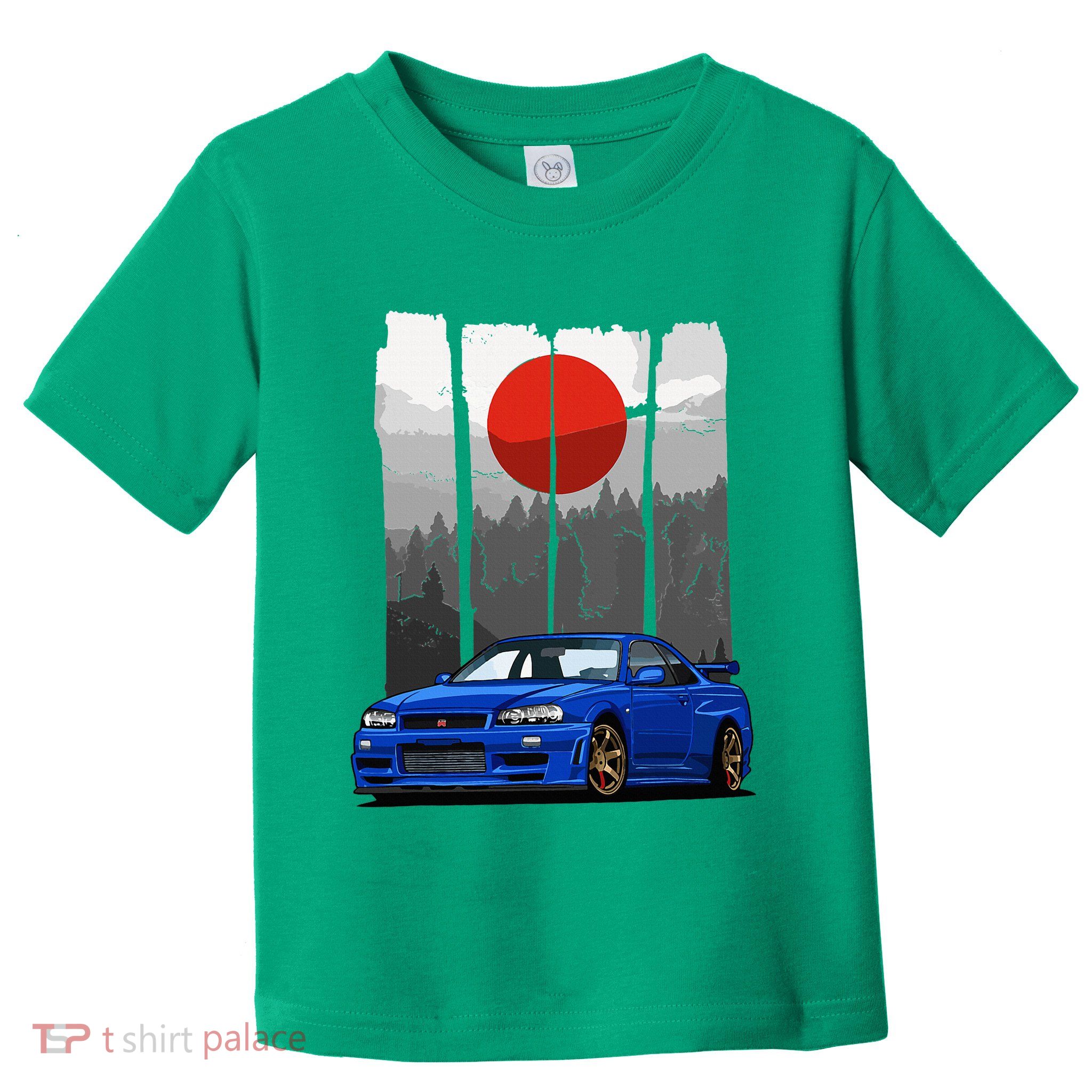 Jdm Skyline R34 Car Tuning Japan Rising Sun Drift Toddler T-Shirt