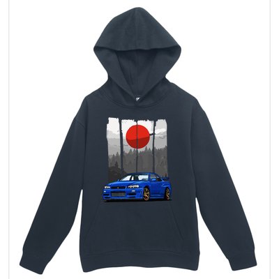 Jdm Skyline R34 Car Tuning Japan Rising Sun Drift Urban Pullover Hoodie