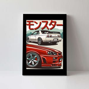 JDM Skyline R32 Car Tuning Japan Rising Sun Drift Canvas