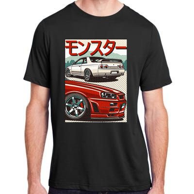 JDM Skyline R32 Car Tuning Japan Rising Sun Drift Adult ChromaSoft Performance T-Shirt