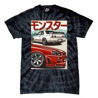 JDM Skyline R32 Car Tuning Japan Rising Sun Drift Tie-Dye T-Shirt