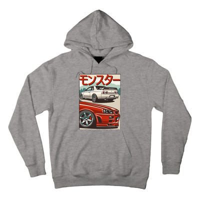 Jdm Skyline R32 Car Tuning Japan Rising Sun Drift Tall Hoodie