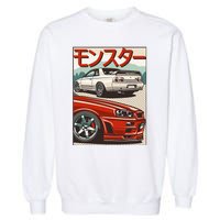 Jdm Skyline R32 Car Tuning Japan Rising Sun Drift Garment-Dyed Sweatshirt