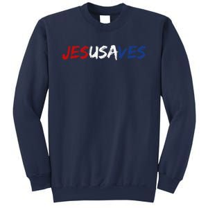 Jesus Saves Religious Patriotic USA Pride Gift Sweatshirt