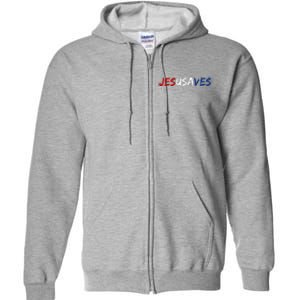 Jesus Saves Religious Patriotic USA Pride Gift Full Zip Hoodie