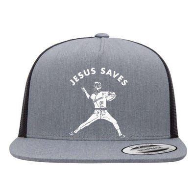 Jesus Saves Religious Christian Faith Baseball Flat Bill Trucker Hat