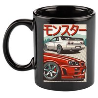 JDM Skyline R32 Car Tuning Japan Rising Sun Drift 11oz C Handle Ceramic Mug