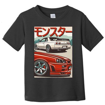JDM Skyline R32 Car Tuning Japan Rising Sun Drift Toddler T-Shirt