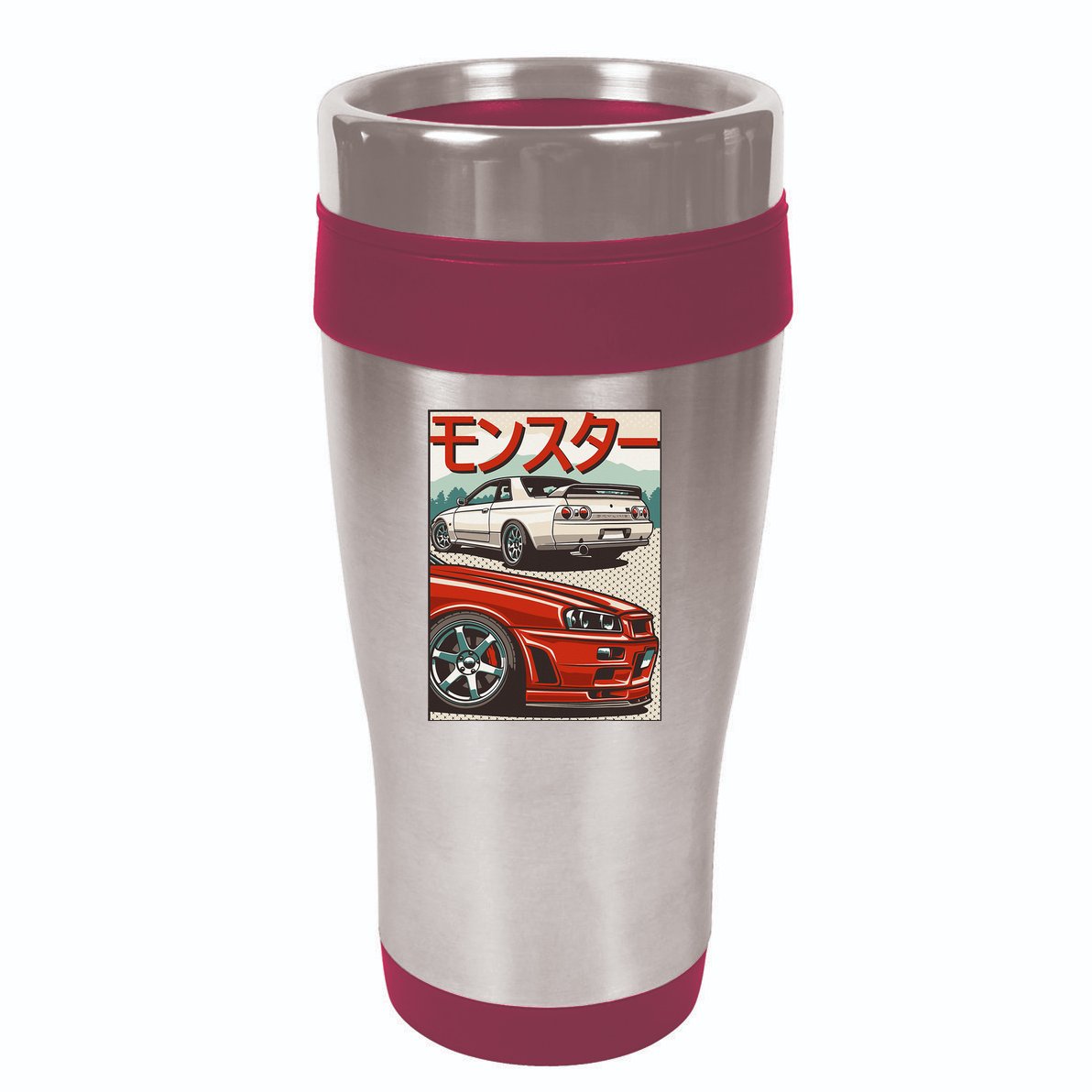 JDM Skyline R32 Car Tuning Japan Rising Sun Drift 16oz Travel Tumbler