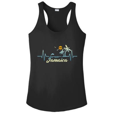 Jamaican Souvenir Spring Break Jamaica Ladies PosiCharge Competitor Racerback Tank