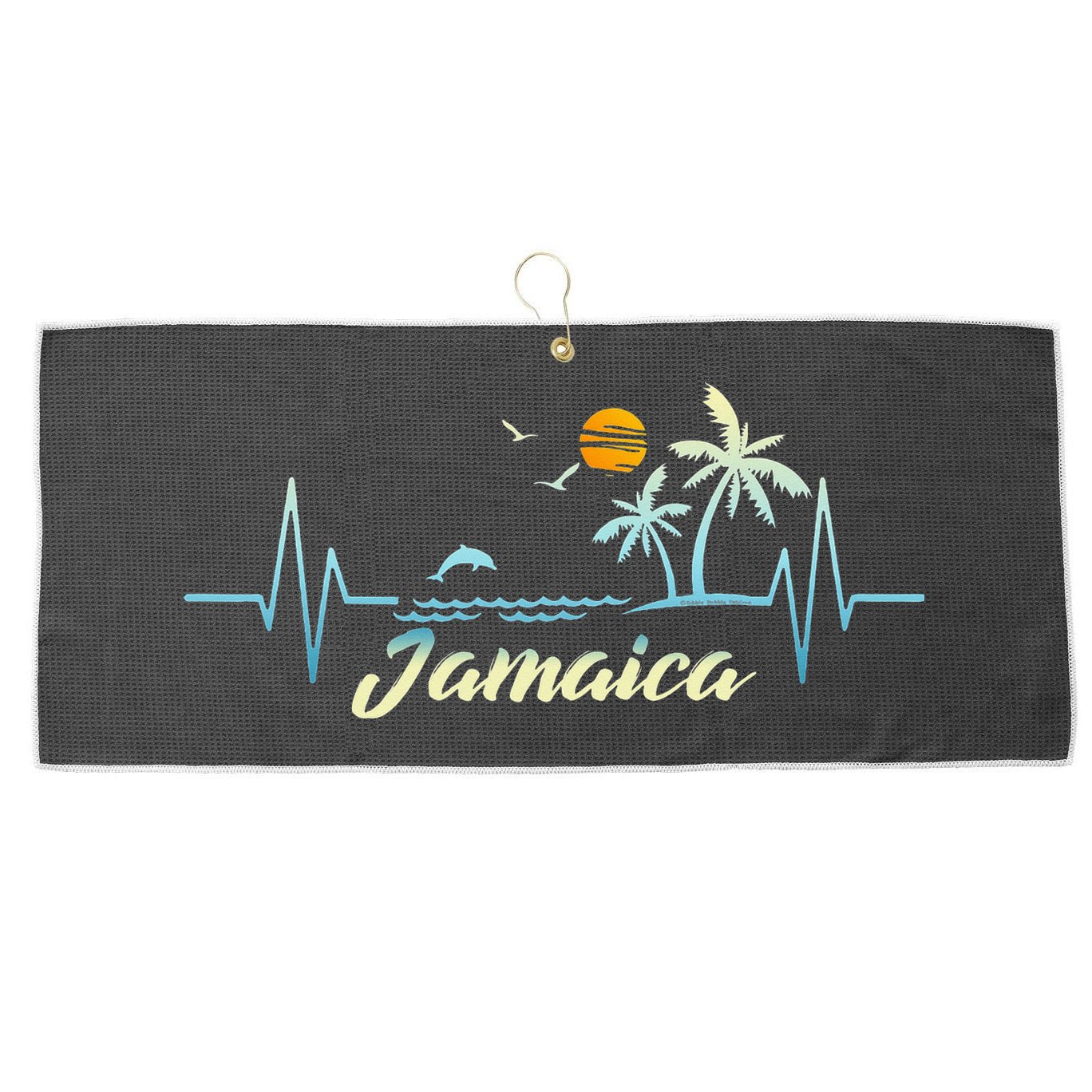 Jamaican Souvenir Spring Break Jamaica Large Microfiber Waffle Golf Towel