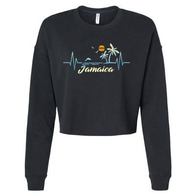 Jamaican Souvenir Spring Break Jamaica Cropped Pullover Crew