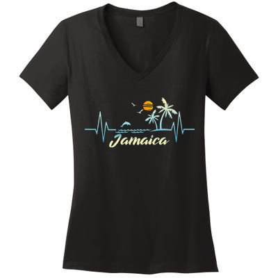 Jamaican Souvenir Spring Break Jamaica Women's V-Neck T-Shirt