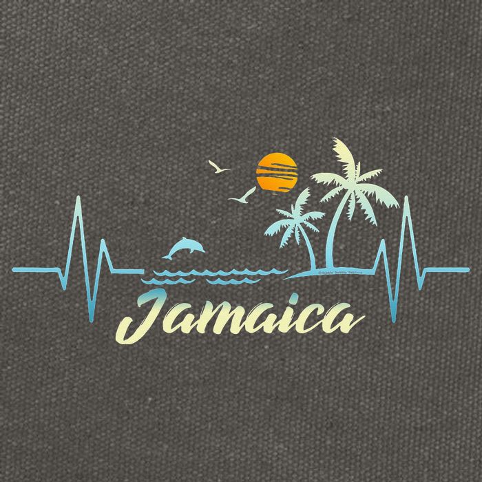 Jamaican Souvenir Spring Break Jamaica Cotton Canvas Backpack
