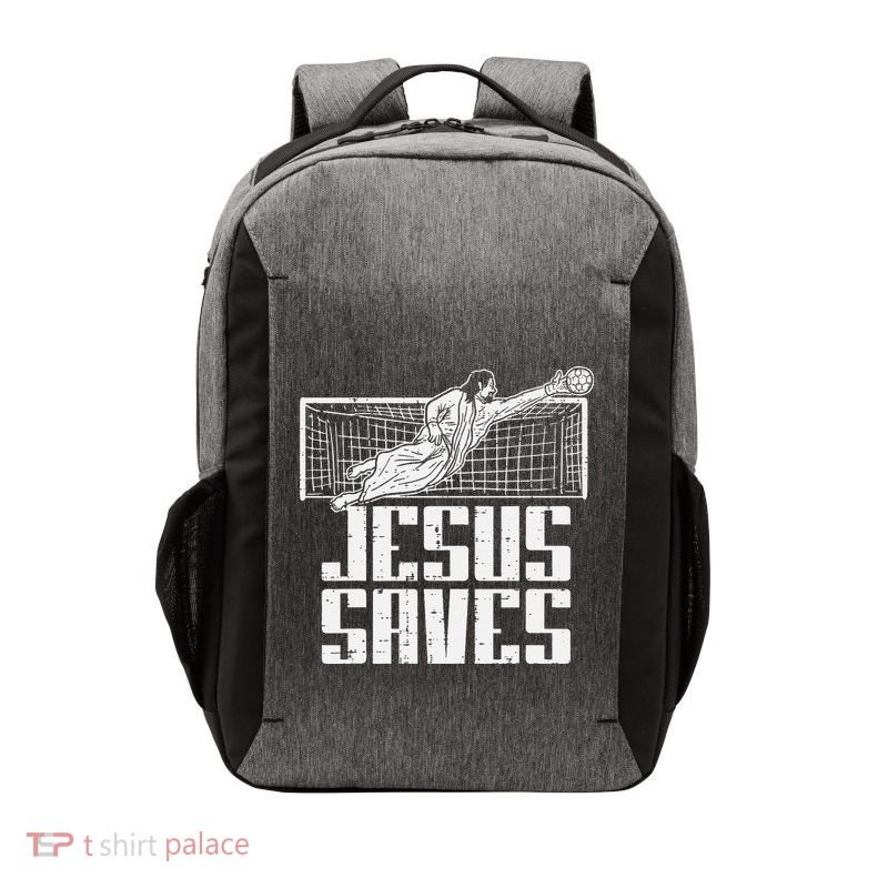 Jesus Saves Soccer Football Christian Goalie Goalkeeper Vector Backpack