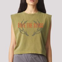Jeremy Siers Save The Stagg Garment-Dyed Women's Muscle Tee