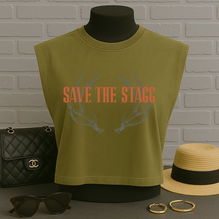 Jeremy Siers Save The Stagg Garment-Dyed Women's Muscle Tee