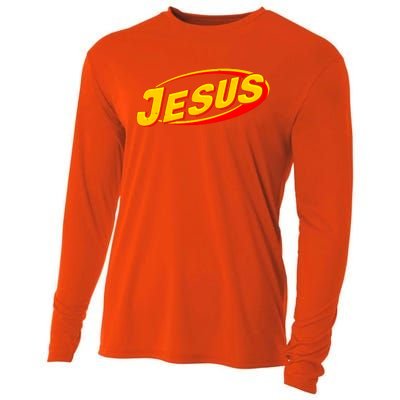 Jesus Sports Style Logo Cooling Performance Long Sleeve Crew