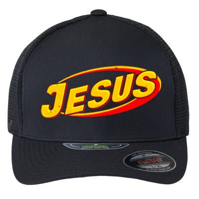 Jesus Sports Style Logo Flexfit Unipanel Trucker Cap