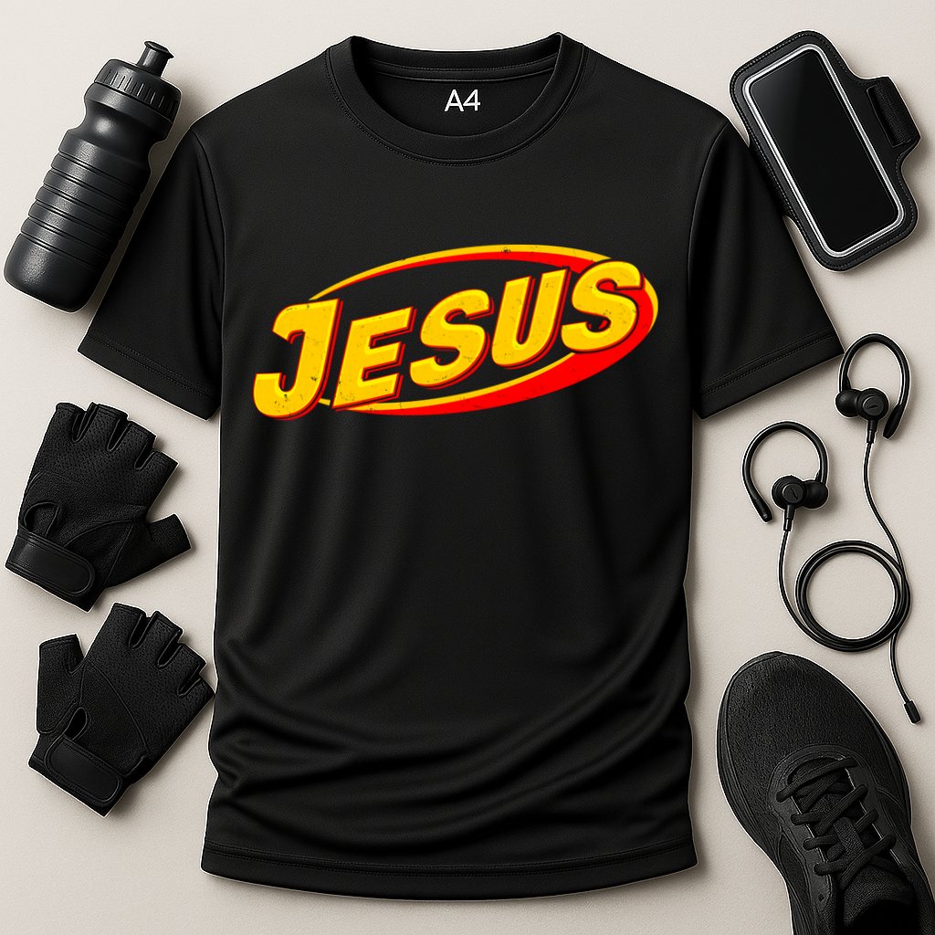 Jesus Sports Style Logo Cooling Performance Crew T-Shirt