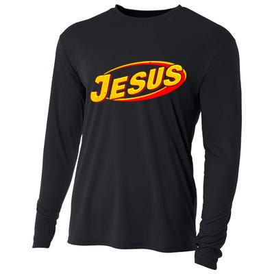 Jesus Sports Style Logo Cooling Performance Long Sleeve Crew